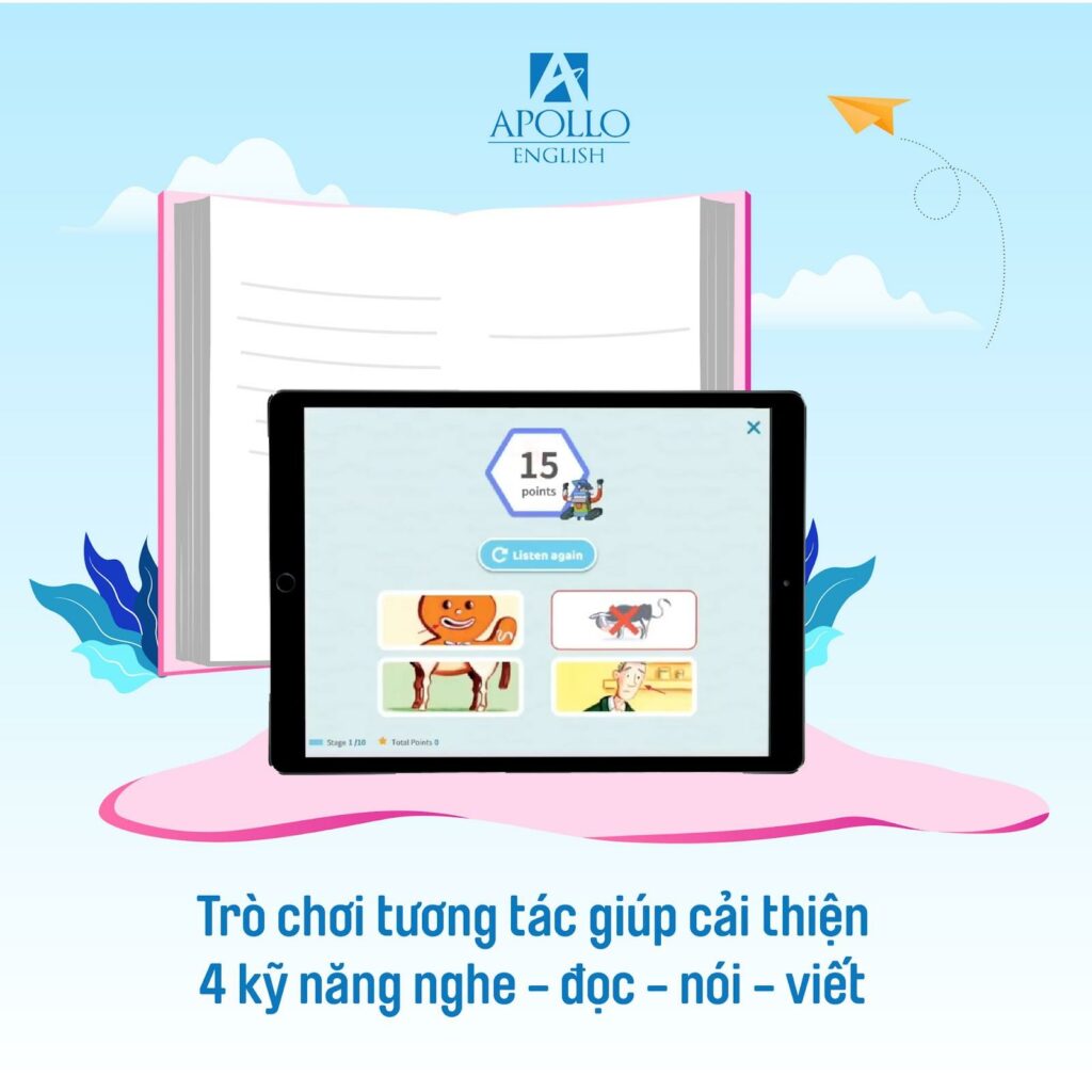 Trò chơi tương tác giúp cải thiện 4 kĩ năng