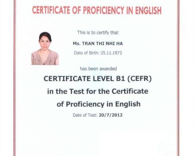 Chứng chỉ CEFR