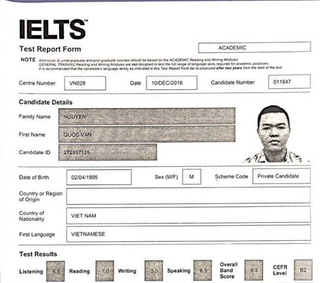 Chứng chỉ IELTS