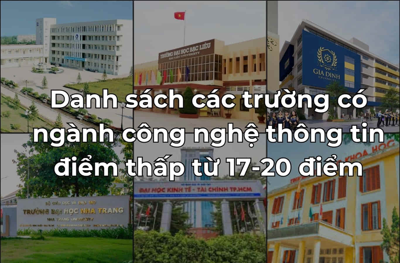 Danh sách các trường có ngành công nghệ thông tin điểm thấp từ 18