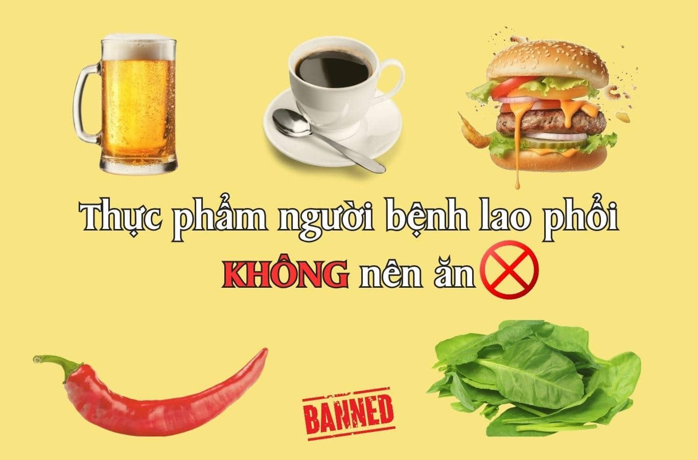 Thực phẩm người bệnh lao phổi không nên ăn