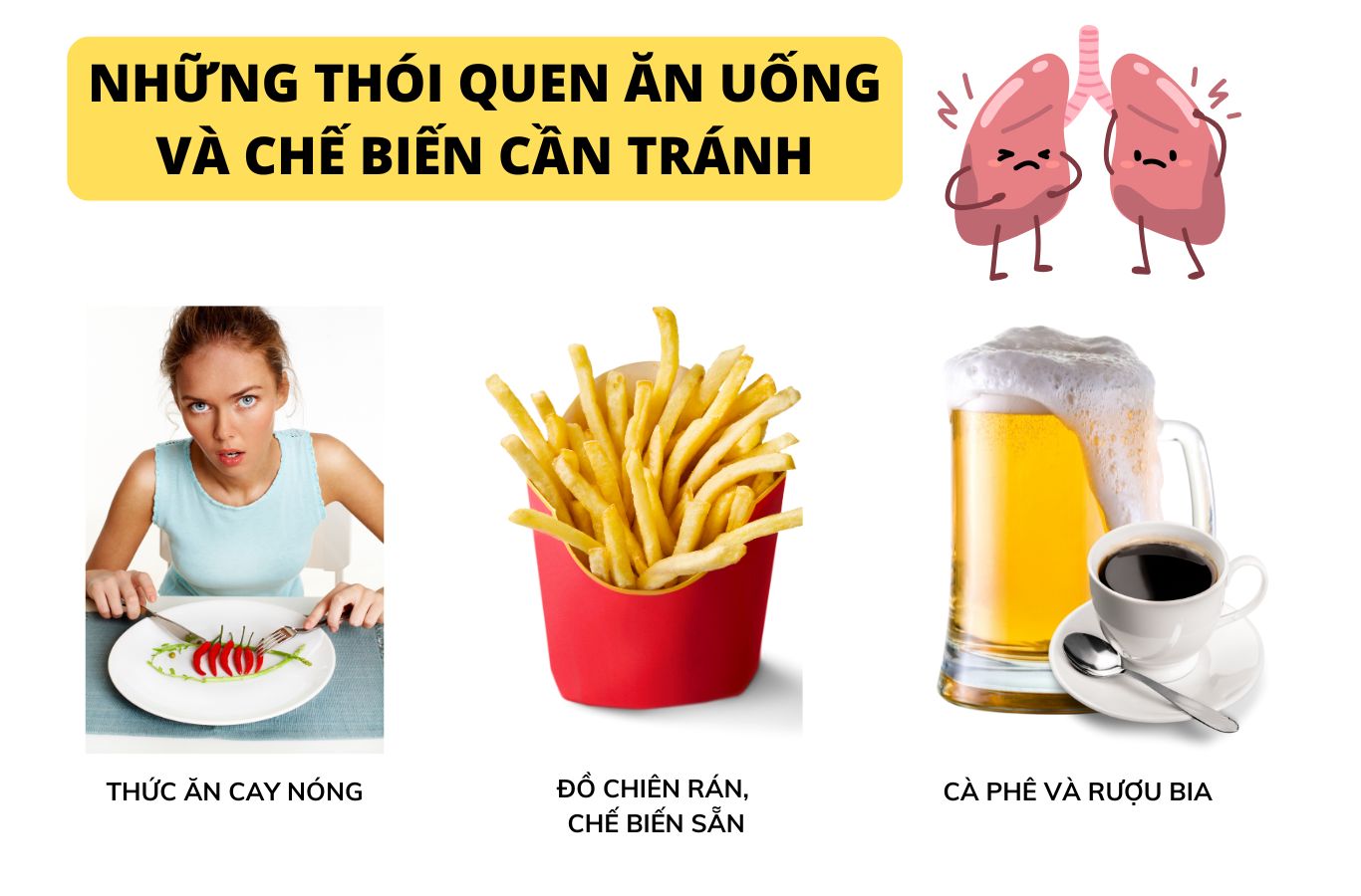 Những thực phẩm, thói quen có thể làm cho tình trạng bệnh của bạn nặng thêm