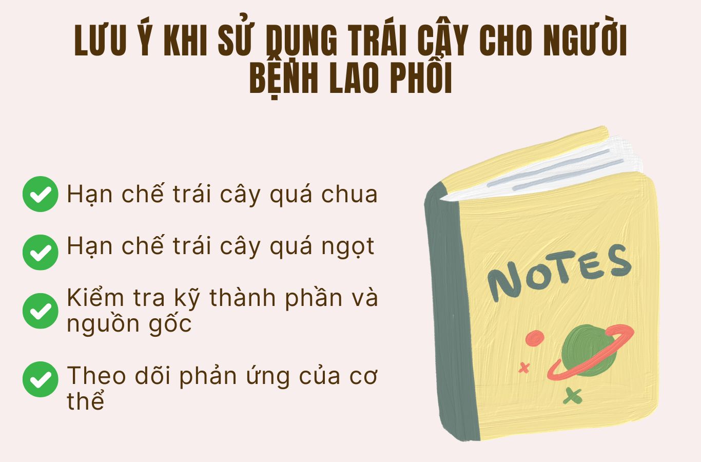 Những lưu ý mà người bệnh lao phổi cần chú ý khi lựa chọn trái cây