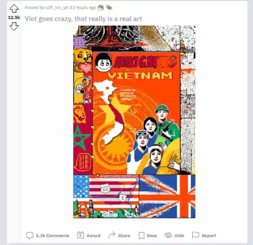 Chủ đề về Việt Nam thu được sự chú ý lớn trên cộng đồng reddit